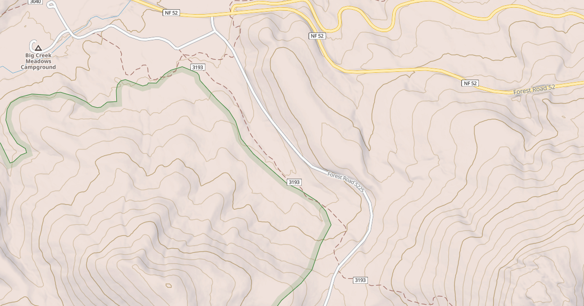 Map preview of USFS Motor Vehicle Use Map Roads {2580A61C-4A45-45A2-8CE2-A569E808622A}