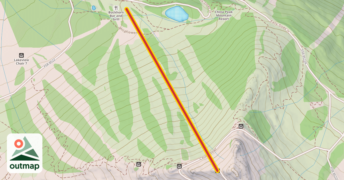 Map of Chair 5 - Peak