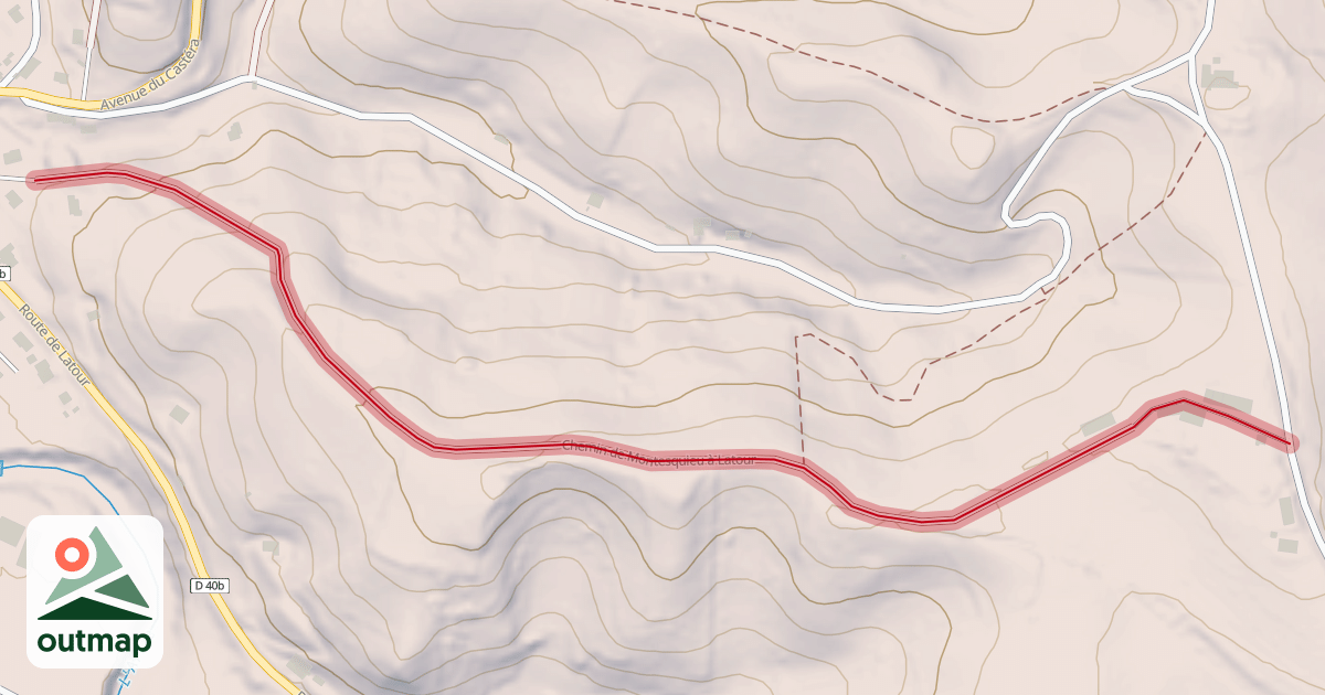 Map of Chemin de Montesquieu à Latour