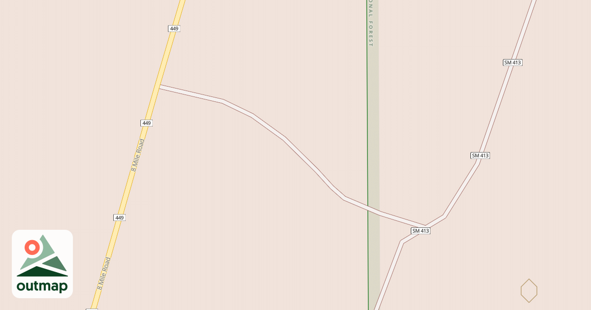 Map of EIGHT MILE CUT ACROSS SPUR E