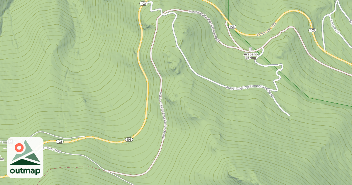 Map of OLD SQUAW PASS CENTRAL
