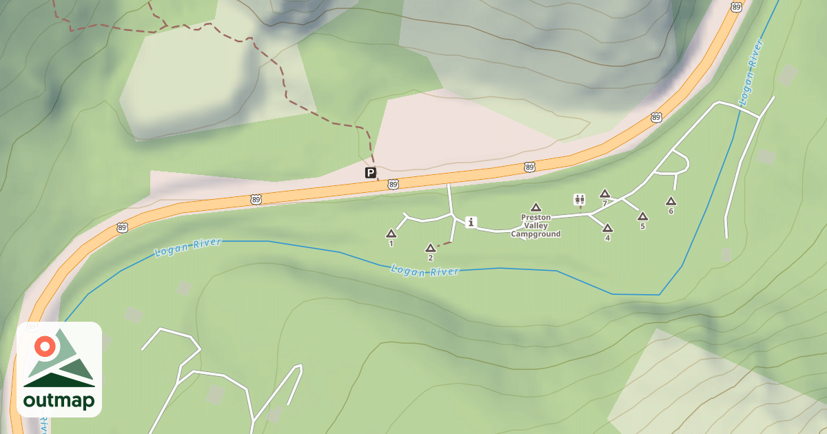 Map of PRESTON VALLEY C G-A
