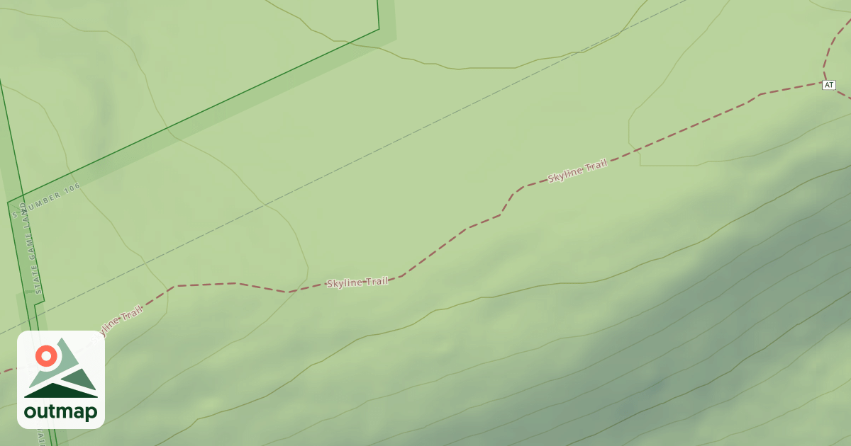 Map of Hawk Mtn Lookout Trail