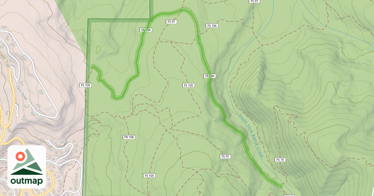 Map of Ditch Trail