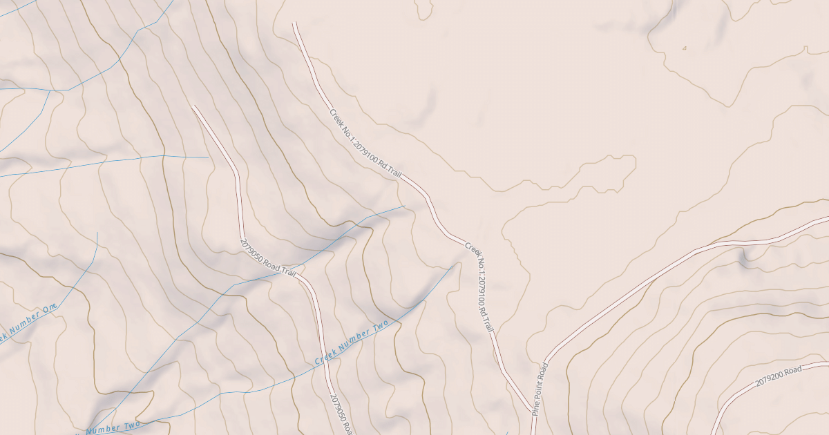 Map preview of Creek No 1  2079100 Rd