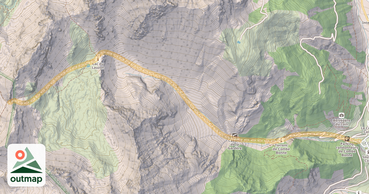 Map of Col du Lauzon — Arvieux-le-Coin