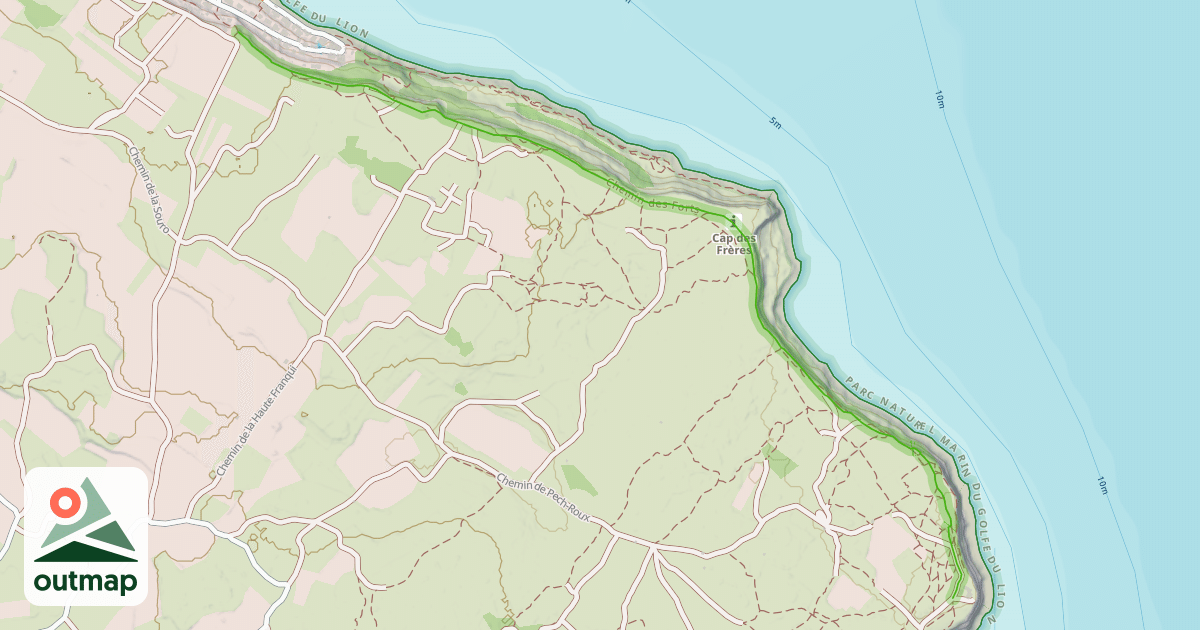 Map of Chemin des Forts