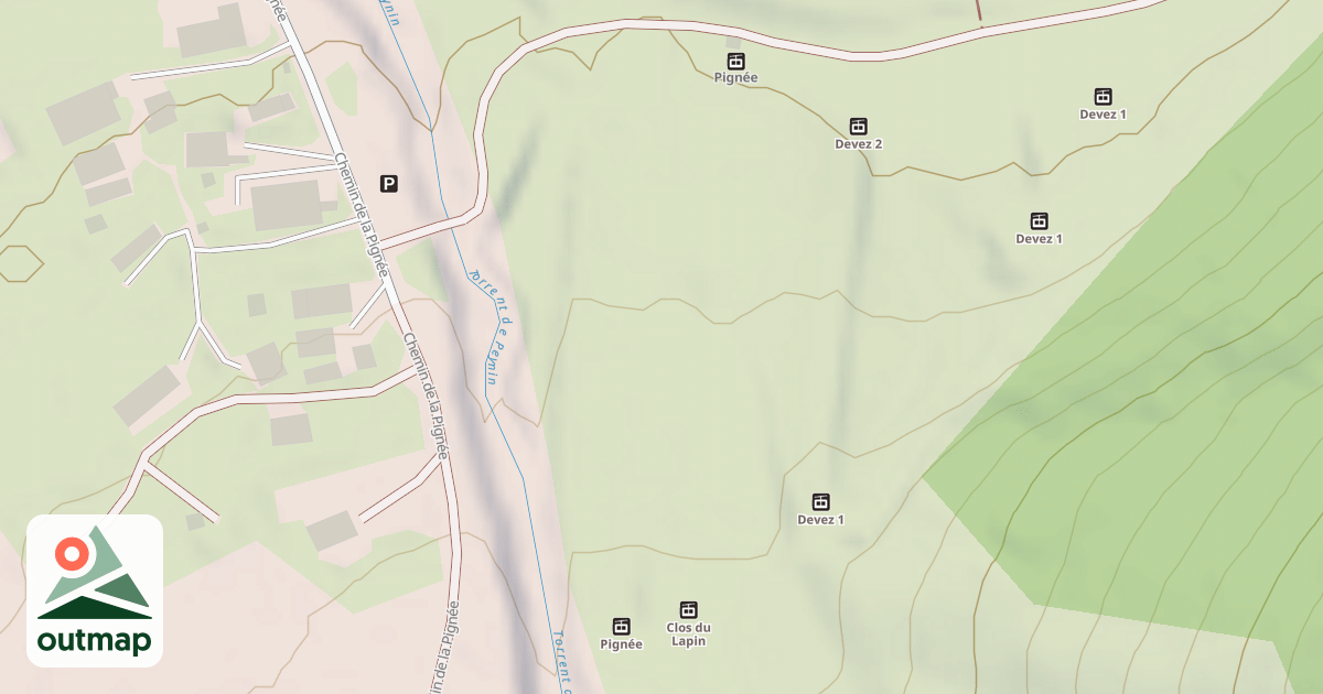 Map of Espace Snowpark