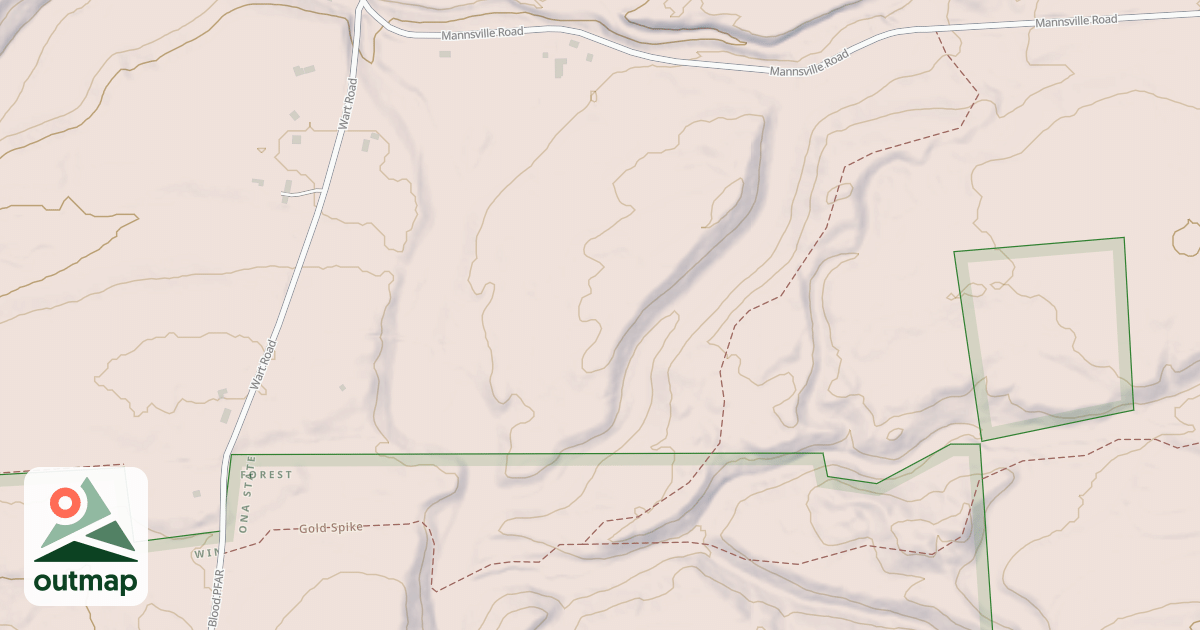 Map of Gold Spike Trail