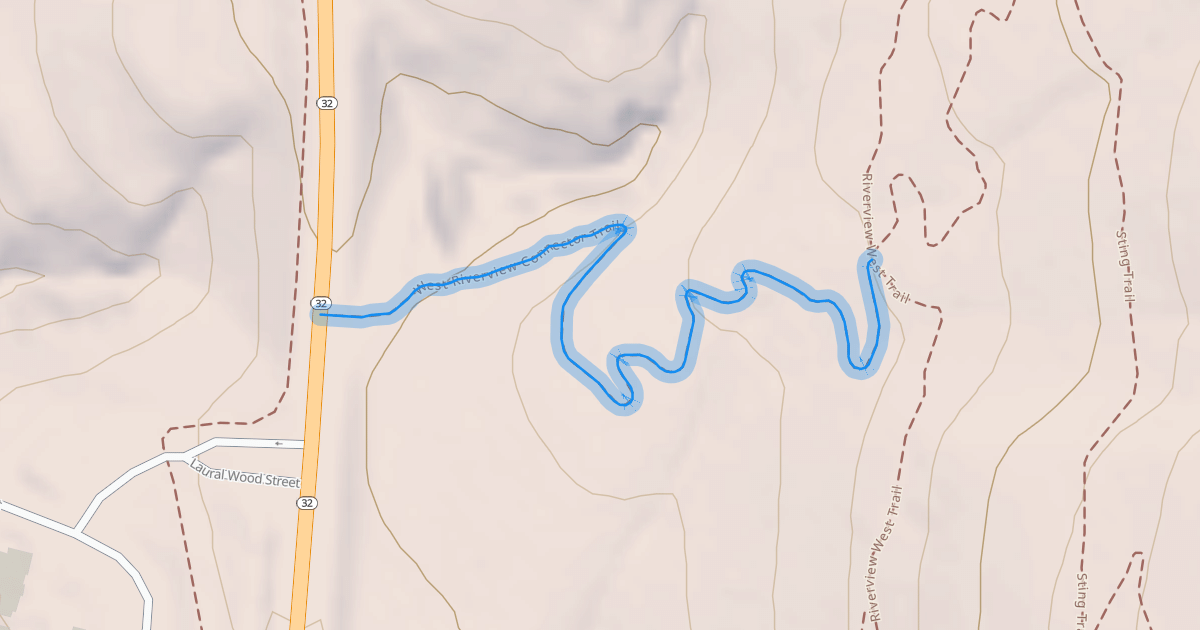 Map preview of West Riverview Connector Trail