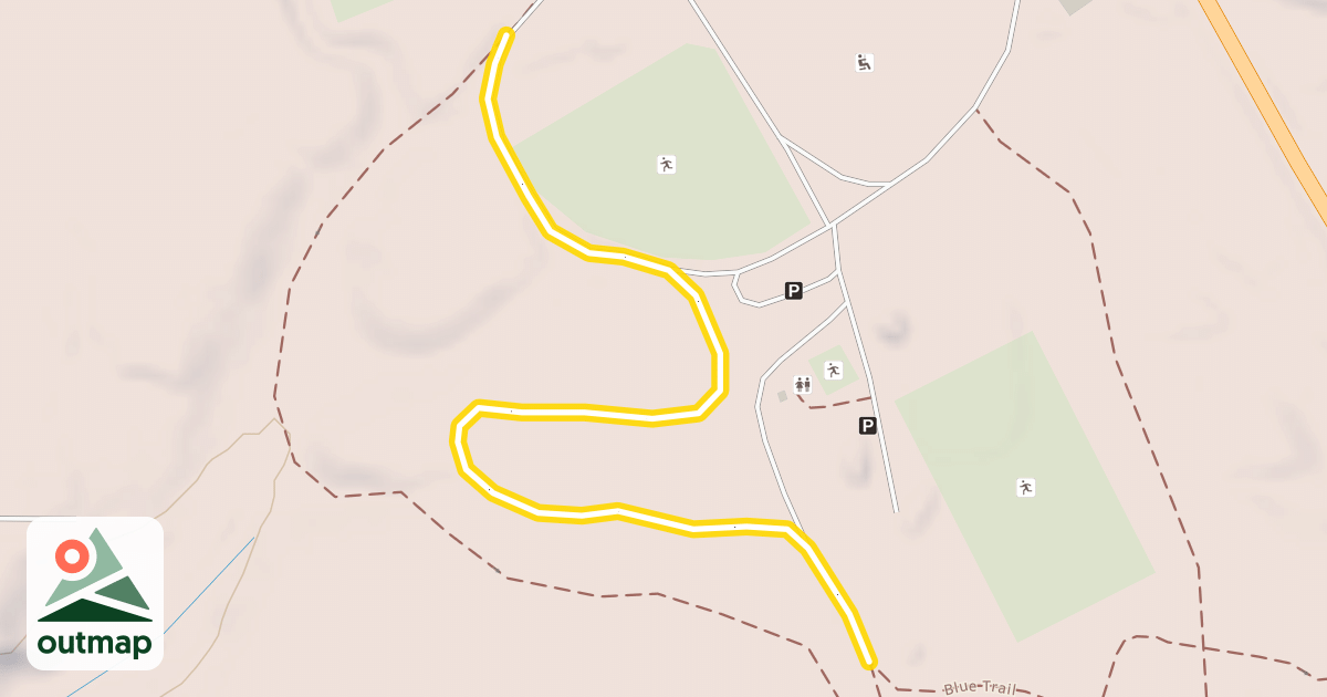 Map of Blue/Green/Orange Trail