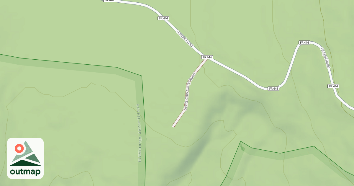 Map of BENTZ COW CAMP