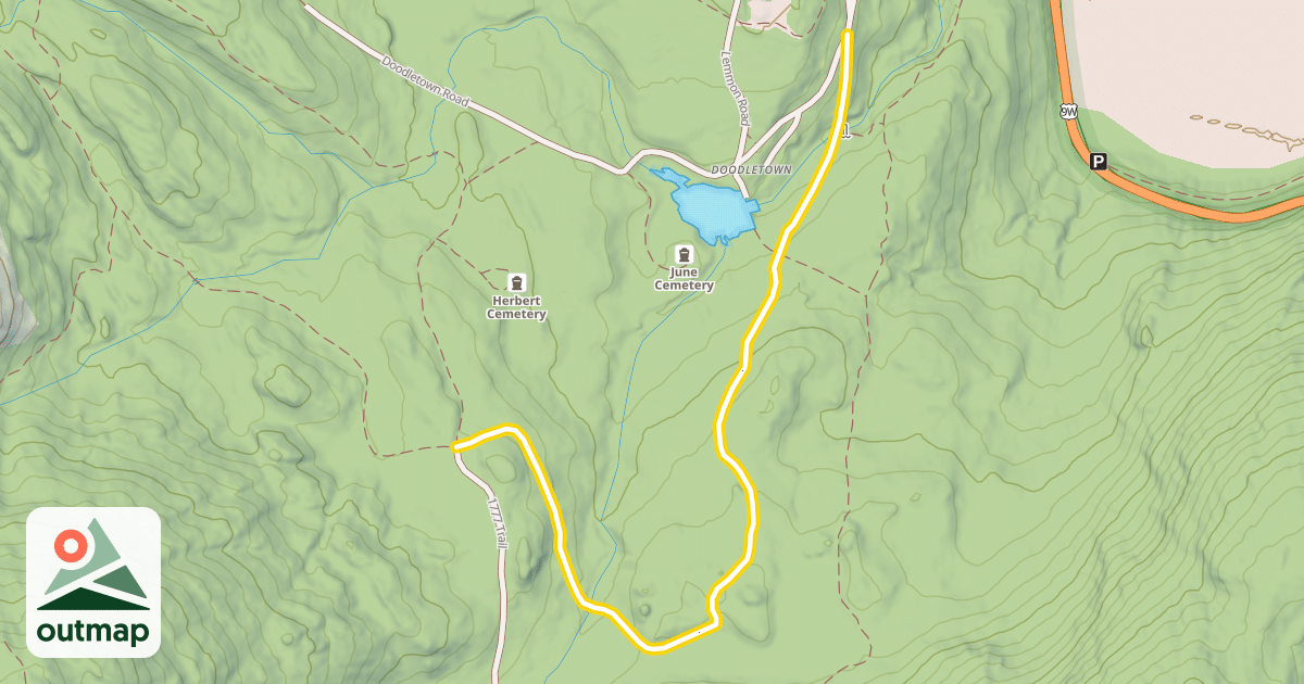 Map of Doodletown Bridle Path