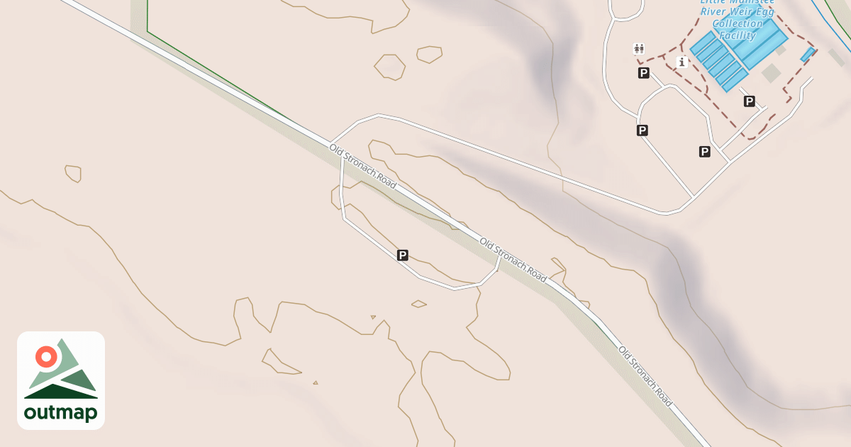 Map of LITTLE MAN. FISH WEIR PARKING
