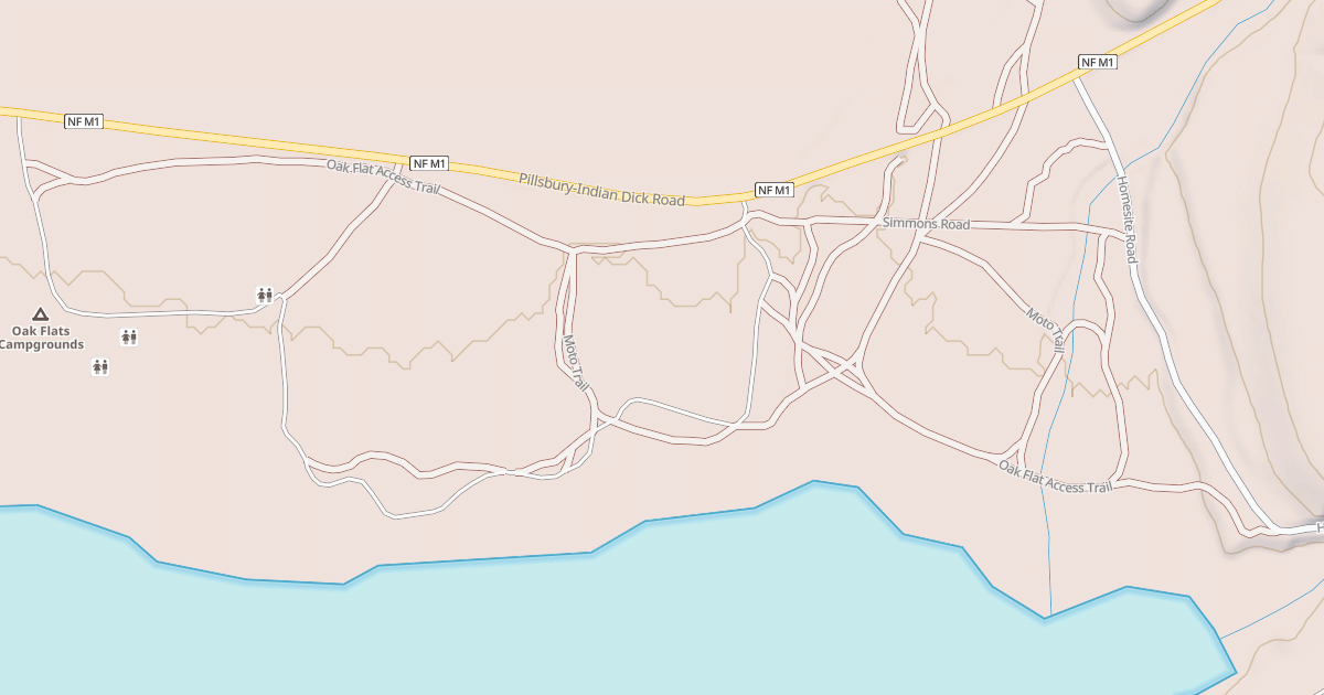Map preview of OAK FLAT ACCESS
