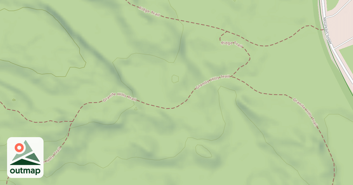 Map of Granite Hills Trail (Upper Loop)