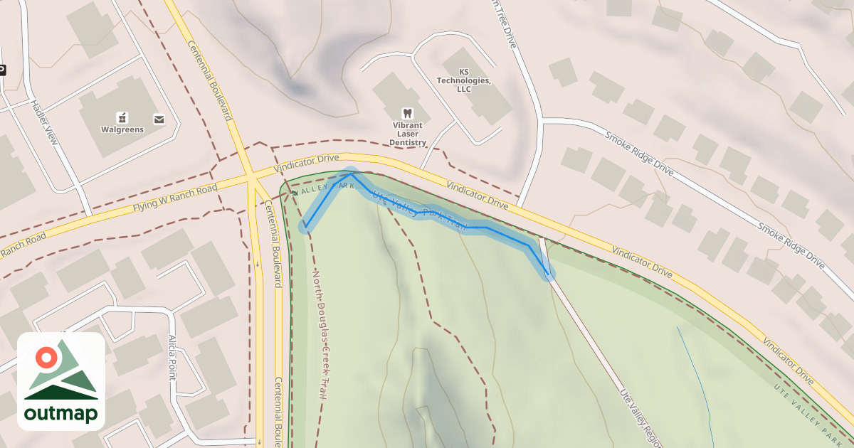 Map of Ute Valley Park Trail