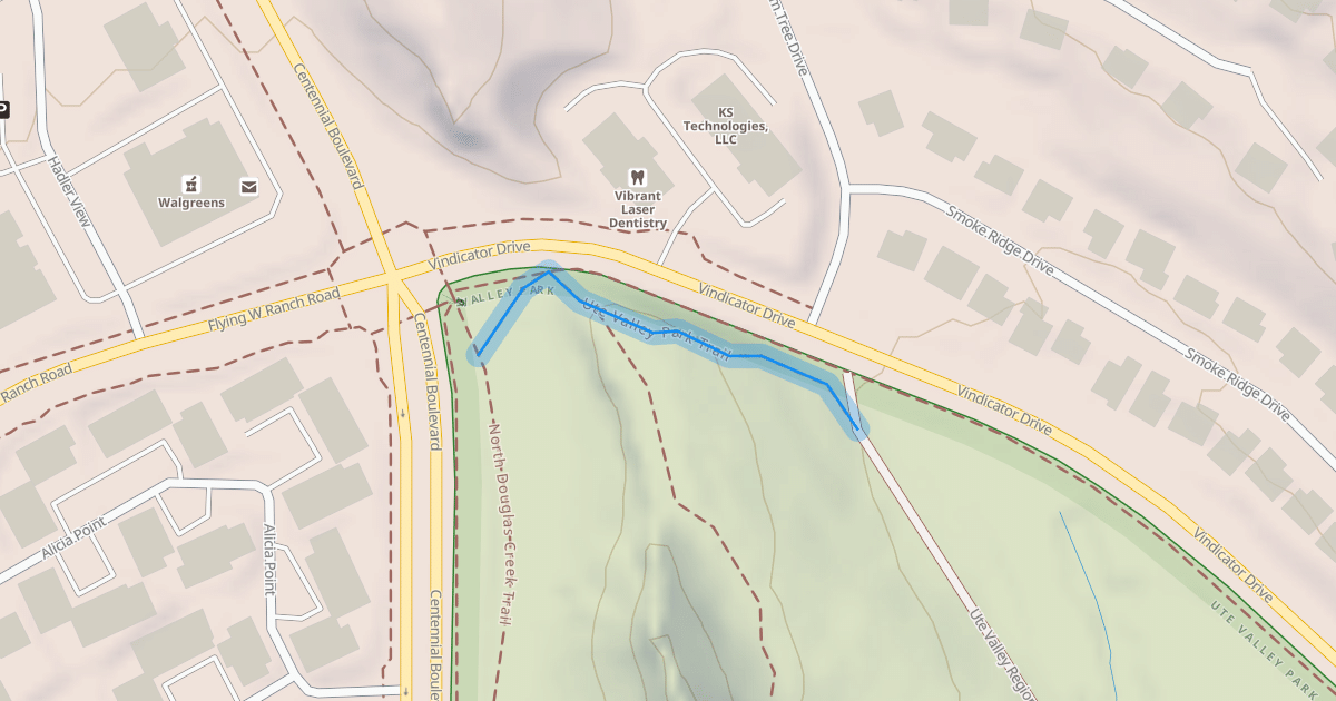 Map preview of Ute Valley Park Trail