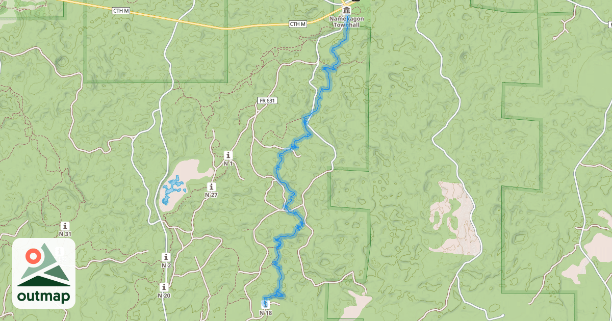 Map of Namakagon Trail