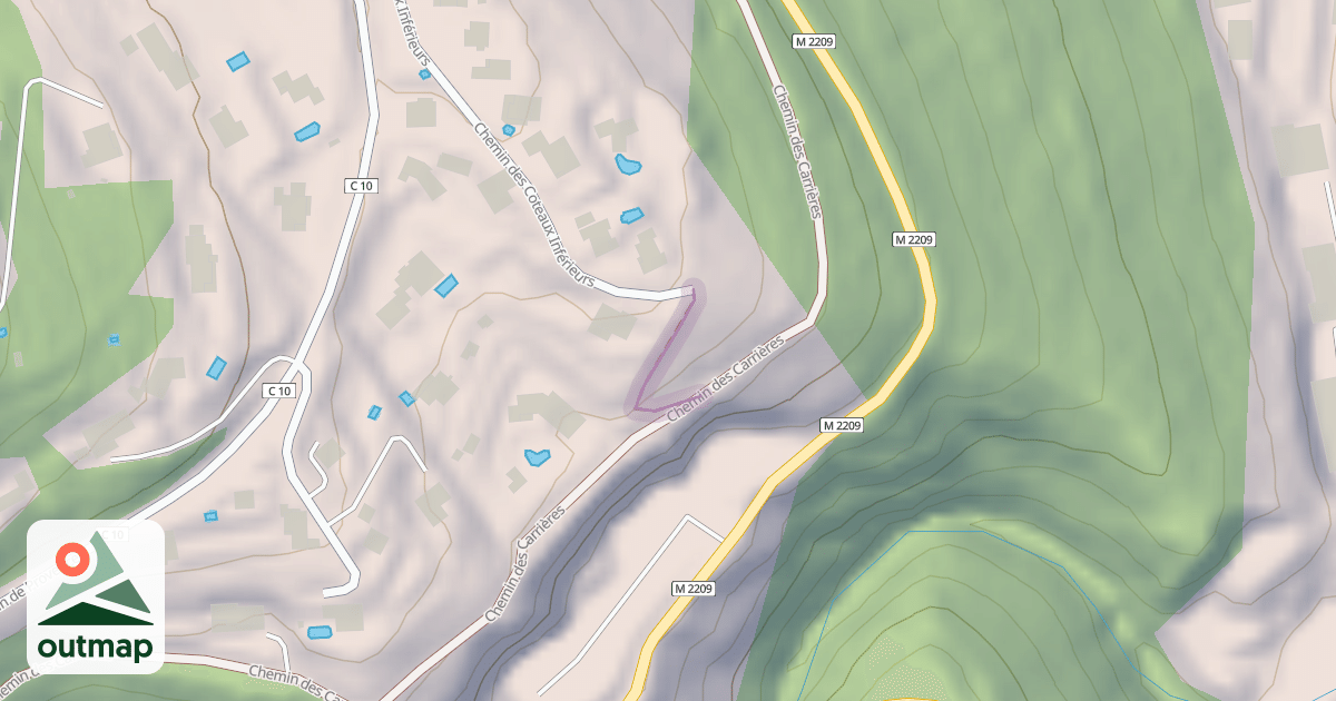 Map of Chemin des Coteaux Inférieurs
