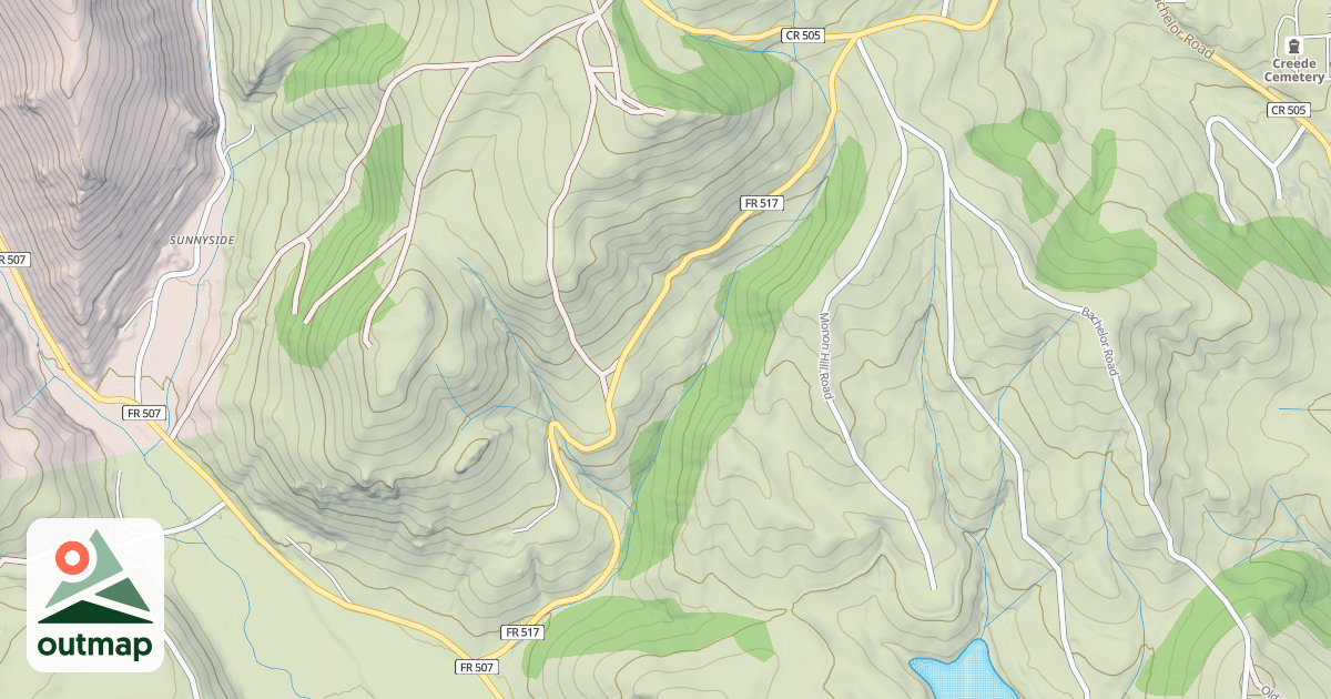 Map of SUNNYSIDE CUT OFF
