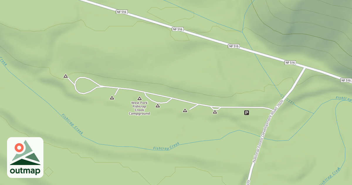 Map of FISHTRAP CREEK CAMP