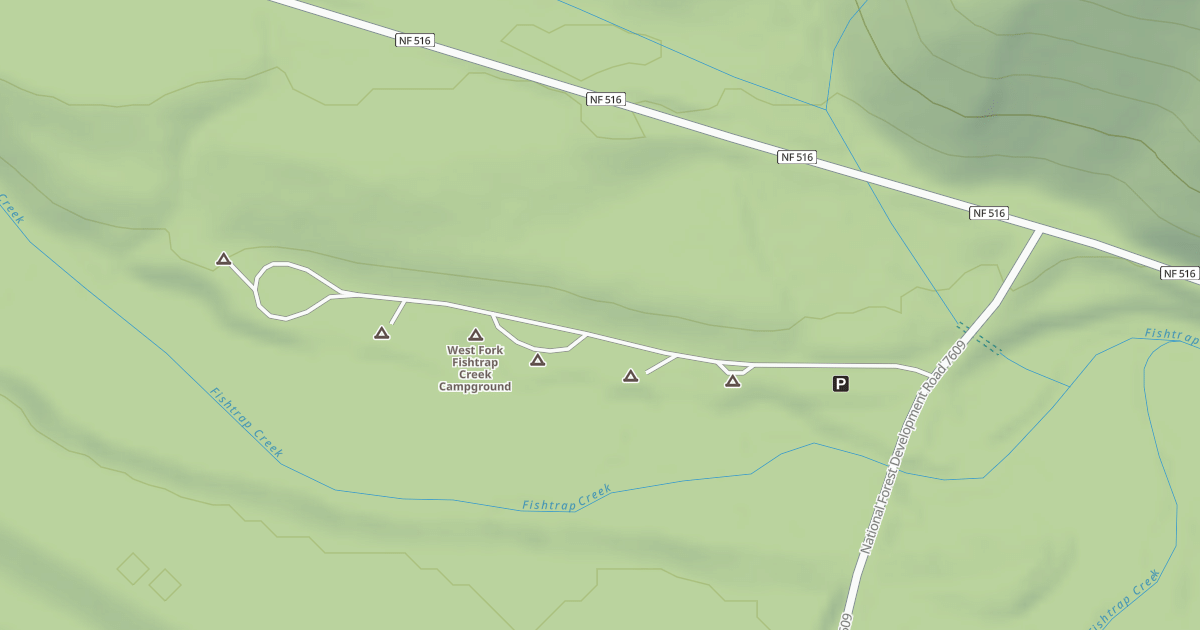 Map preview of FISHTRAP CREEK CAMP