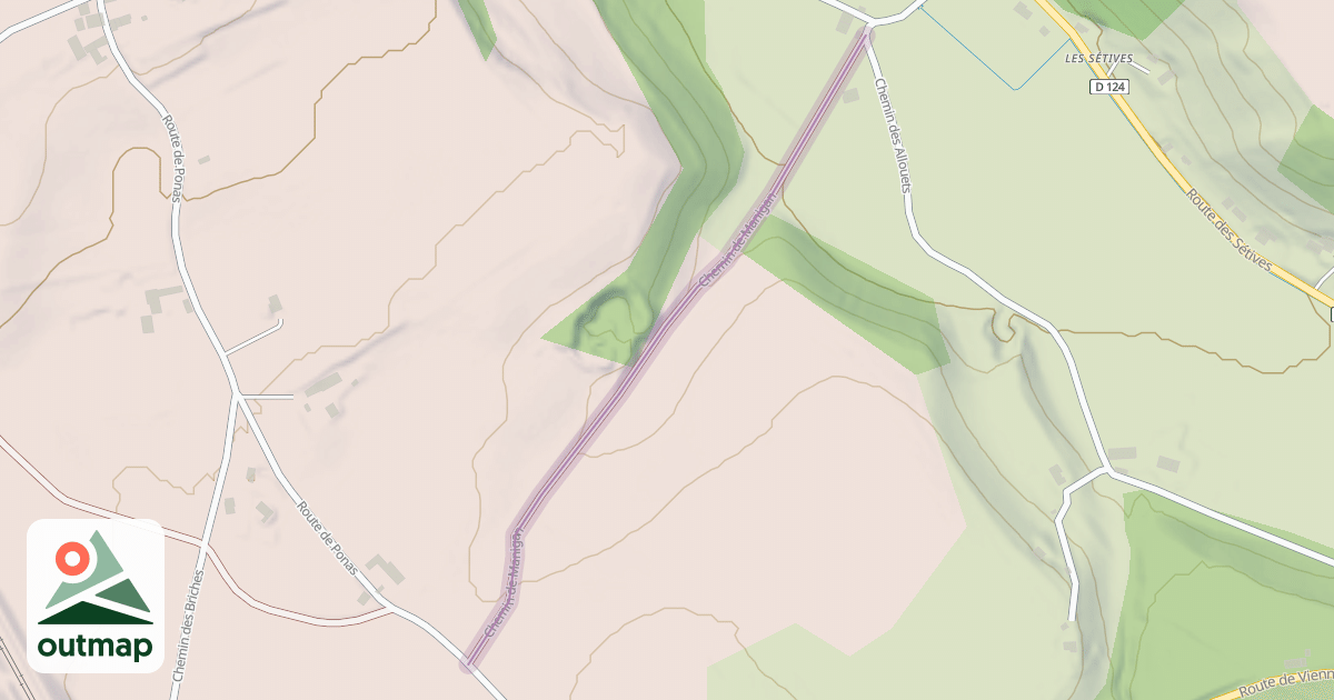 Map of Chemin de Manigan