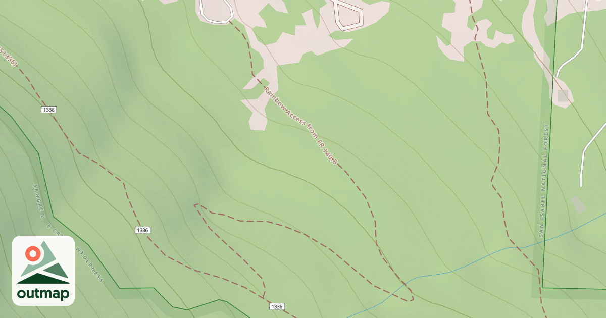 Map of Rainbow Access From 140.b
