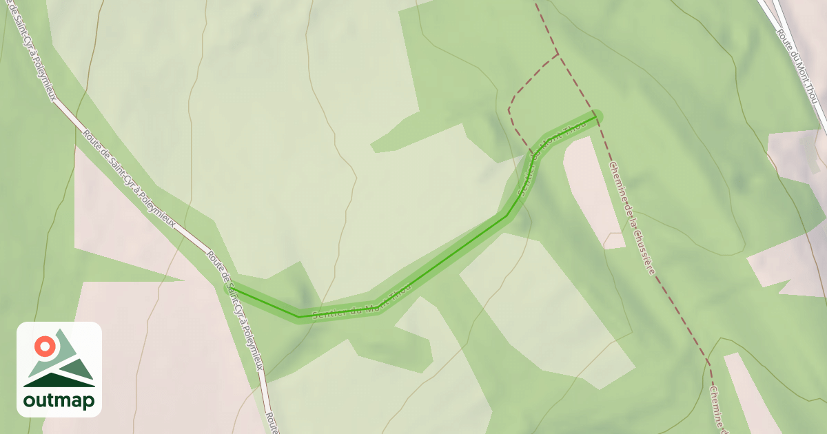 Map of Sentier du Mont Thou