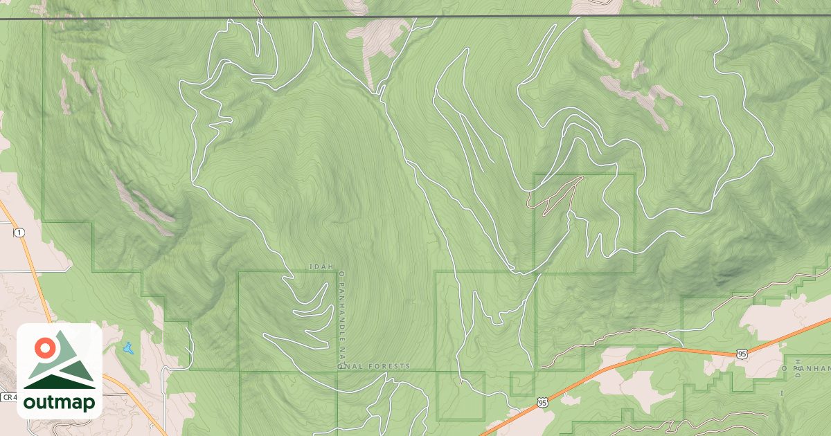 Map of HALL MOUNTAIN