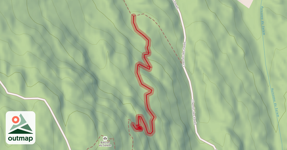 Map of Sentier des Ravines par les Ravins