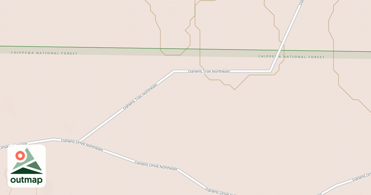 Map of DANENS TRAIL NORTHEAST
