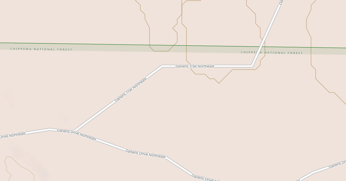 Map preview of DANENS TRAIL NORTHEAST