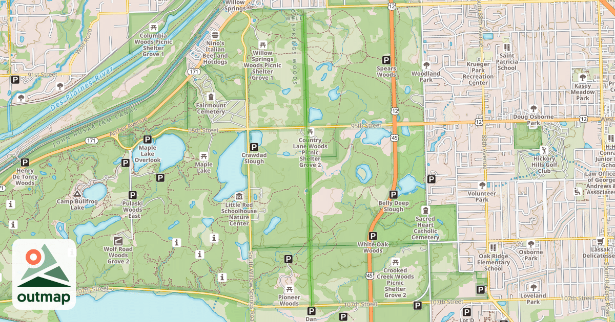 Map of Tan Unpaved Trail