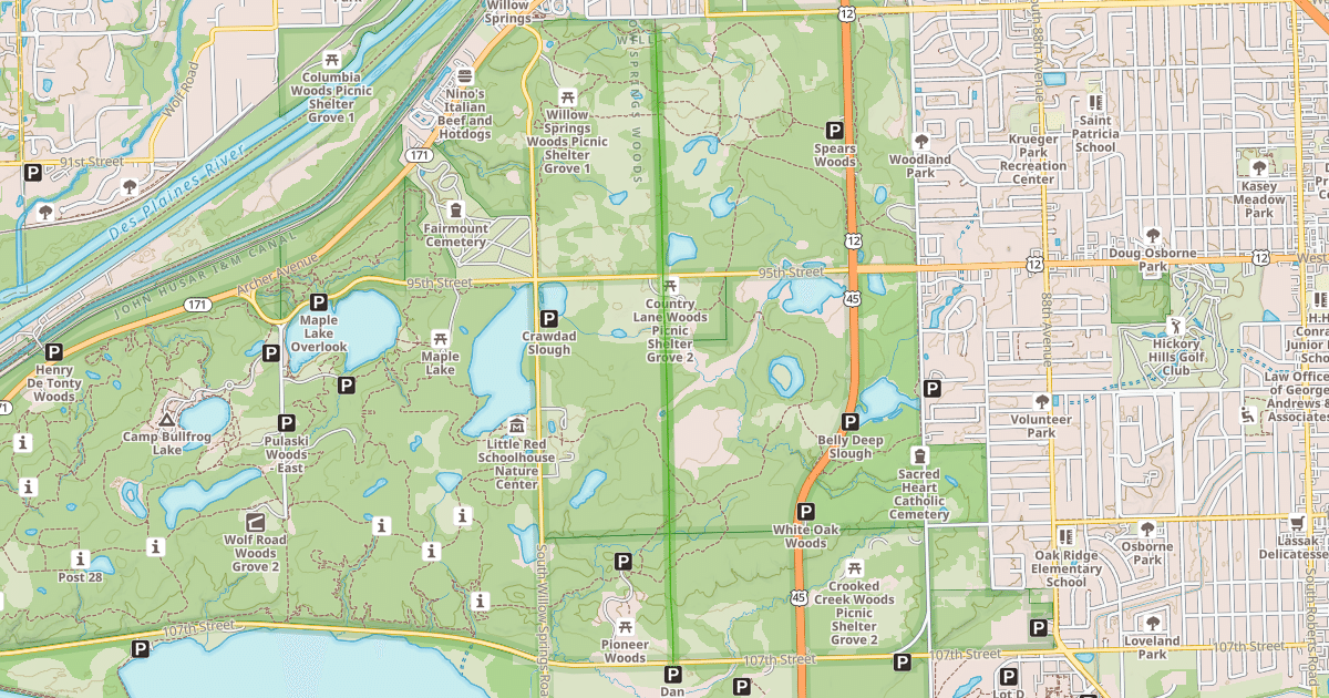Map preview of Tan Unpaved Trail