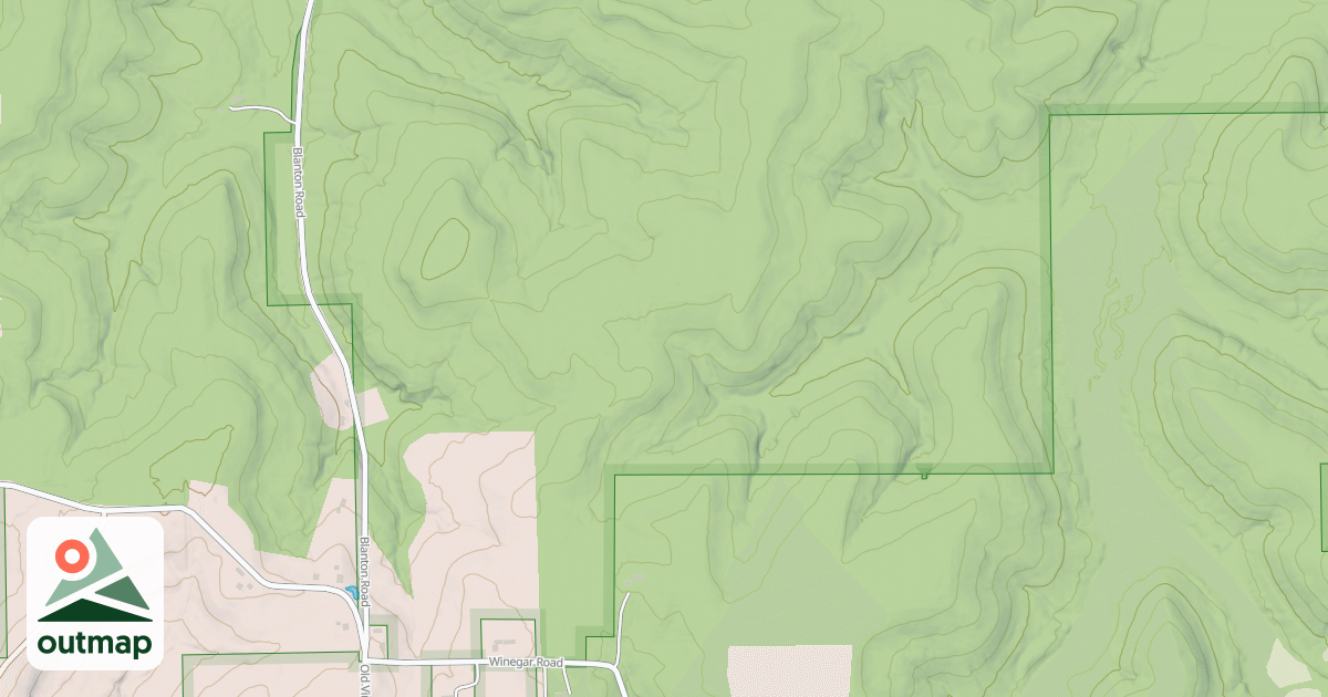 Map of GRODEY RIDGE SOUTH