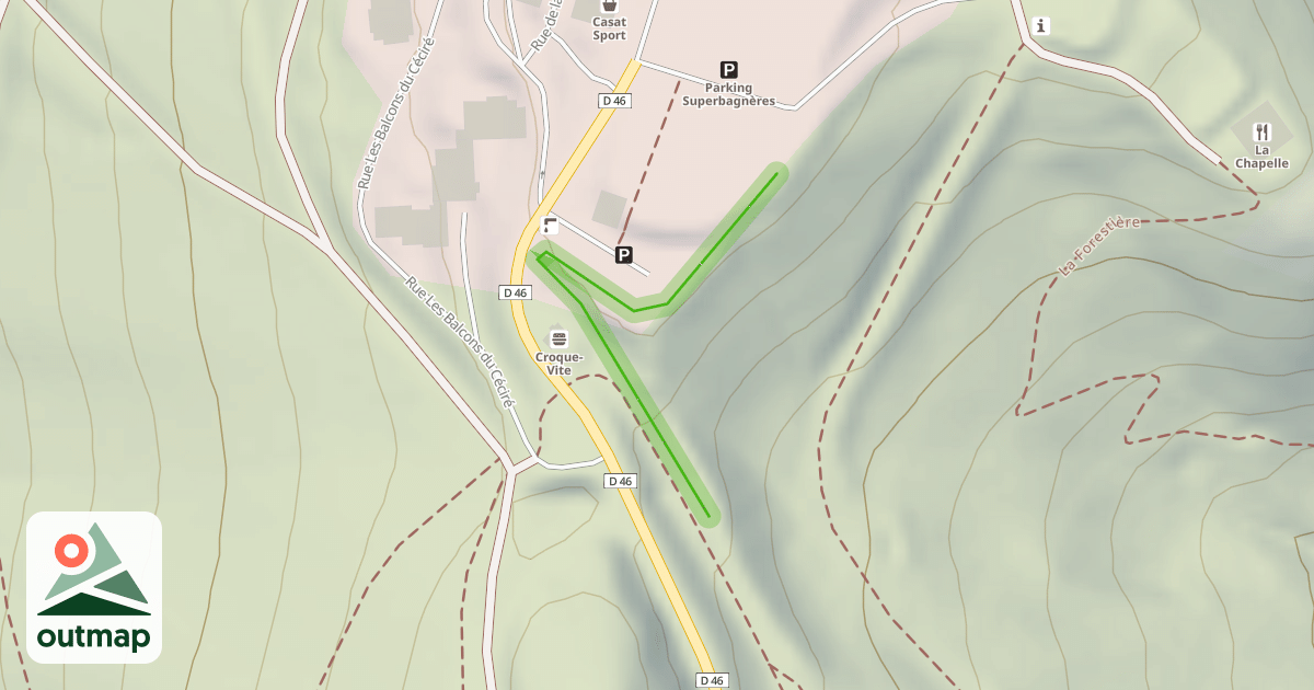 Map of Estives depuis plateau