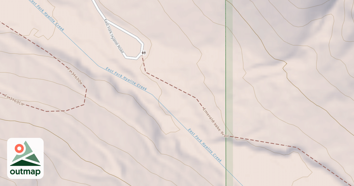 Map of East Fork Hyalite