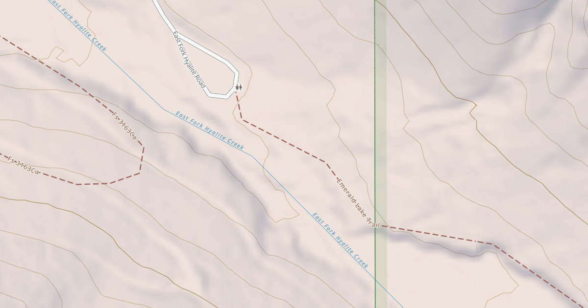 Map preview of East Fork Hyalite