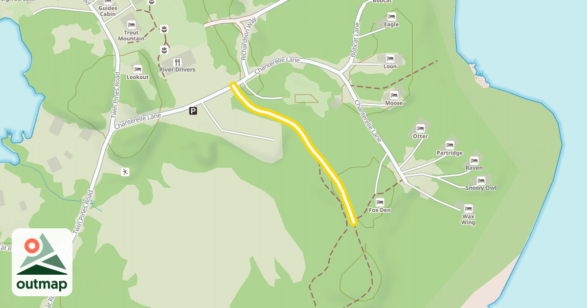 Map of Twin Pines Loop