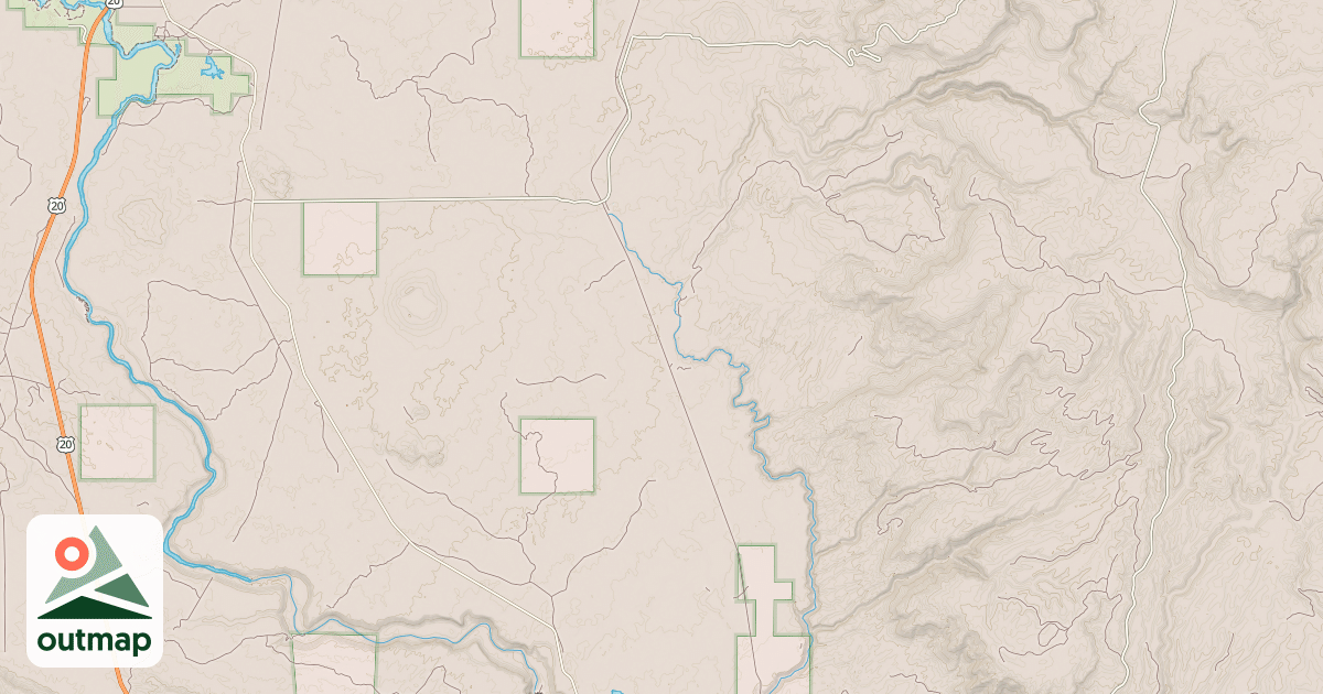 Map of WARM RIVER