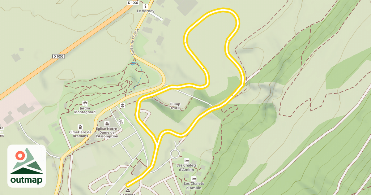 Map of Bramans - Le Verney