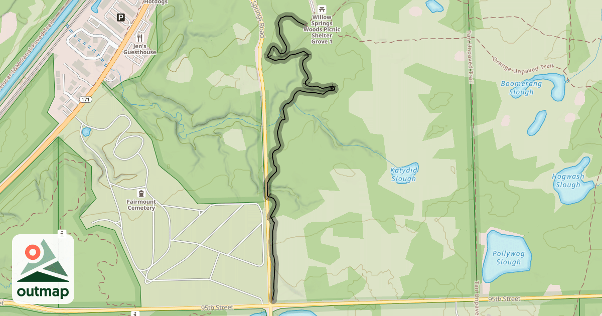 Map of Yellow Single Track Trail