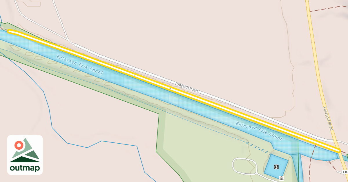 Map of Erie Canalway Trail