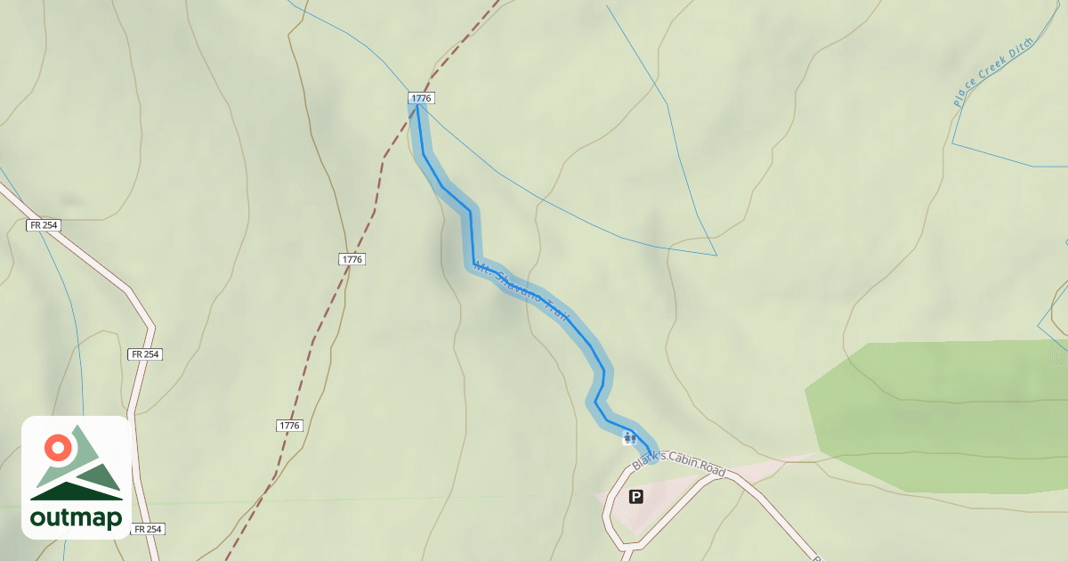 Map of Mt. Shavano Trail