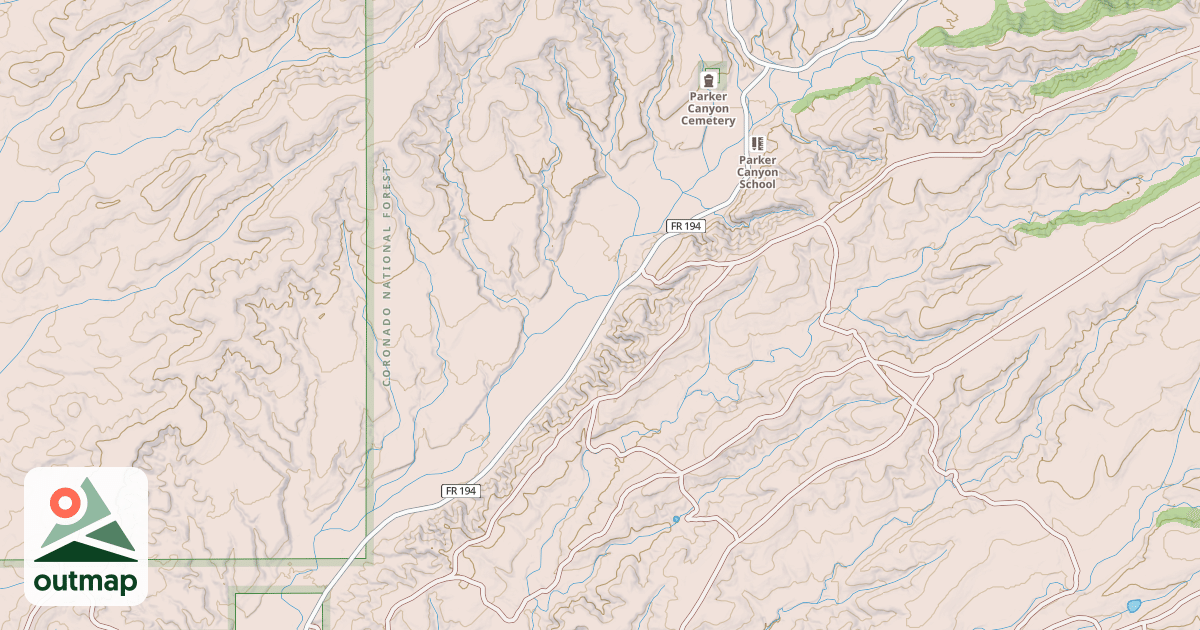 Map of PARKER CANYON