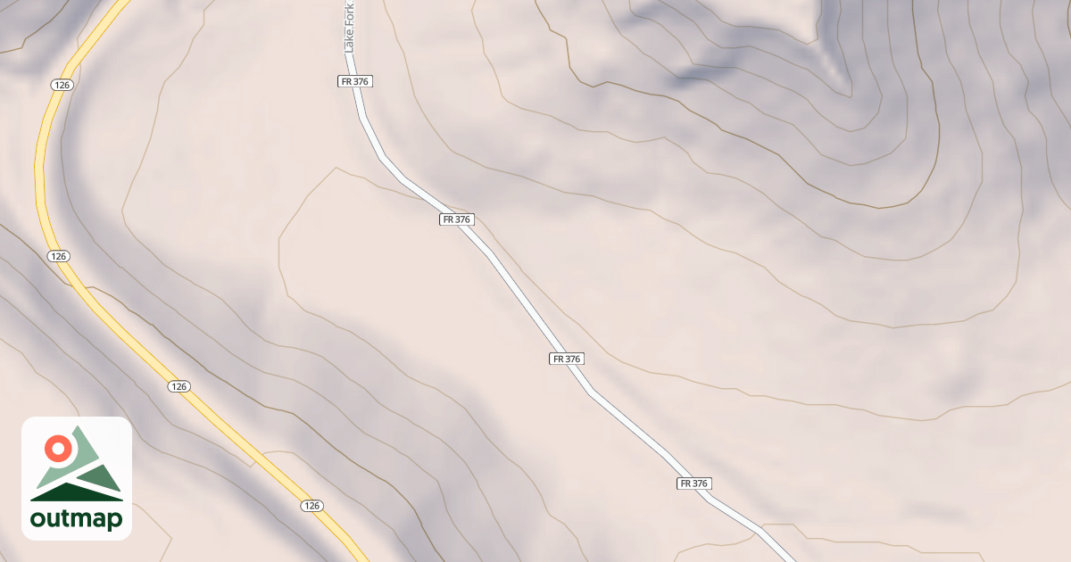 Map of LAKE FORK CANYON