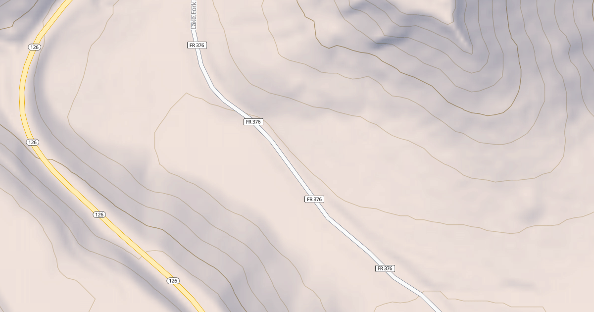 Map preview of LAKE FORK CANYON