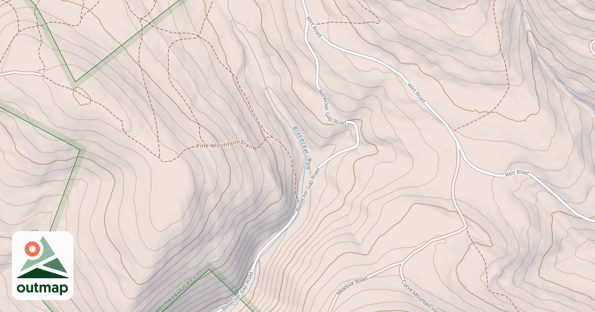 Map of Michaux State Forest – Snowmobile Trail System (Southern)